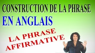 APPRENDRE LANGLAIS  Comment Construire Des Phrases Affirmatives Simples [upl. by Admana631]