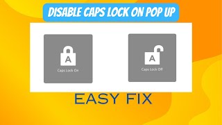 How To Easily Disable Caps Lock Pop Up HP Laptop and Computer [upl. by Lina]