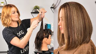 LOB HAIRCUT  HOW TO CUT A CLASSIC LOB  TUTORIAL [upl. by Shirline]