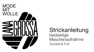 Strickanleitung Socken  Beidseitige Maschenaufnahme [upl. by Shutz381]