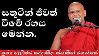 සතුටින් ජීවත් වීමේ රහස  welimada saddhaseela thero [upl. by Estrella]