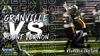 HIGH SCHOOL FOOTBALL  Granville vs Mount Vernon  HIGHLIGHT [upl. by Ayatnohs]