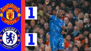 Moises Caicedo Goal Manchester United 11 Chelsea Match Highlights [upl. by Upali]