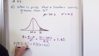 Lesson 15  Finding Probability Using a Normal Distribution Part 4 [upl. by Sucam]