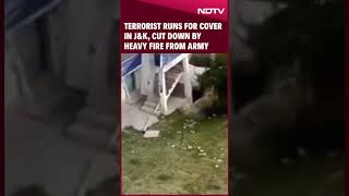 Baramulla Encounter  Terrorist Runs For Cover In JampK Cut Down By Heavy Fire From Army [upl. by Gant]