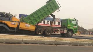 ROAD CONSTRUCTION IN GHANA 🇬🇭 MODERN ROAD 4 LINE [upl. by Chew670]