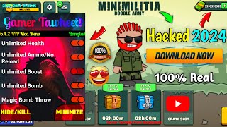 Mini Militia Hacker vs Hacker op gameplay hacked [upl. by Eidak855]