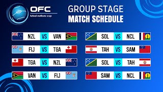 Group Stage Match Schedule  OFC Futsal Nations Cup 2023 [upl. by Ygiaf]