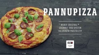 Paksu pannupizza  Gourmet BBQ system Weberin ruokaohjeet [upl. by Gnemgnok]