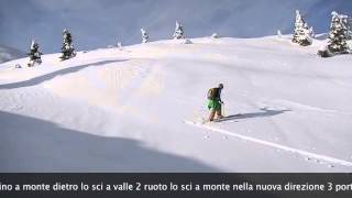 tecniche di scialpinismo linversione in salita [upl. by Ardiedal]