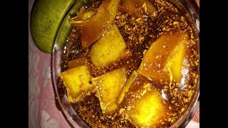 Amer Misti Achar  Kacha Ammer Achaar  Instant Raw Mango Pickle [upl. by Theis778]