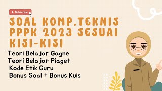 BAHAS SOAL TEKNIS PPPK 2023 SESUAI KISI KISI pppk2023 pppkguru [upl. by Eanar]