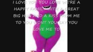 Barney i love you lyrics [upl. by Narcis]