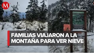 Cerro de Tancítaro se cubre de nieve por Frente Frío 19 en Michoacán [upl. by Lectra]