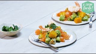 Recette facile de tartare davocat crevettes et saumon fumé [upl. by Broome]