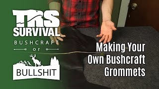 How to Make Bushcraft Grommets on Tarp [upl. by Bibby]