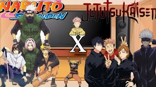 TR Kakashi Team and Gojo Team watch and react to each other GachaNox Naruto vs Jujutsu Kaisen [upl. by Siahc560]