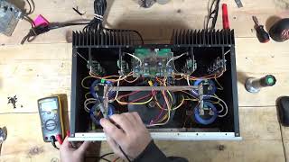 Adcom GFA 555 Repair  High DC Offset on Left Channel [upl. by Darbee]