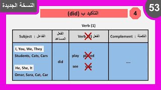 التأكيد في زمن الماضي البسيط في اللغة الانجليزية 4 باستخدام did [upl. by Tenneb]