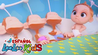 ¡Diez en la Cama  Cinco Ranas Verdes y moteadas 🐸 Melodías Divertidas de LooLoo Kids para Niños [upl. by Taran922]