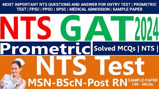 NTS GAT Test Complete Sample Paper Solved MCQs  Most Repeated [upl. by Acirem658]