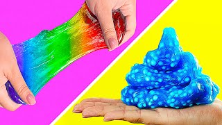 CRUNCHY And RAINBOW Slime  How To Make Cool Slime At Home [upl. by Notlrahc695]