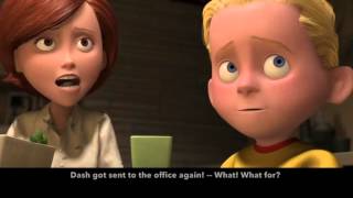 LearnPractice English with MOVIES Lesson 1 Title The Incredibles [upl. by Lenno]