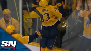 Predators Filip Forsberg amp Yakov Trenin Score Quick Goals In Last Minute To Stun Avalanche [upl. by Lilak]