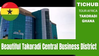 Beautiful Takoradi Central Business District  Down Town Takoradi Ghana [upl. by Dowdell]