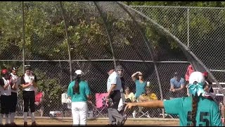 Umpire Wrong Home Run Call vs Hotshots Az TCS Travel Softball World Series Tournament San Diego CA [upl. by Elleinahc]