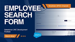 Employee Search Form In Salesforce LWC  Shubham SFDC salesforcedevelopers salesforcecareer [upl. by Jorry734]