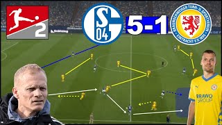 Traumhafter Saisonstart Schalke 04  Eintracht Braunschweig 51  TaktikAnalyse [upl. by Pape]