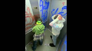 Elevator teaches young troublemakers a lesson shorts [upl. by Hitt]