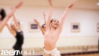 Maddie Ziegler Learns a Dance Routine with The Rockettes [upl. by Anaeerb]