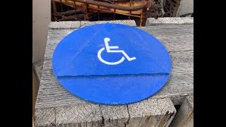 Blue Unisex Handicap Restroom Sign [upl. by Eelarol]