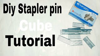 Diy Stapler pin cube crafterfalak craft art diy youtubepartner CrafterFalak [upl. by Palecek]