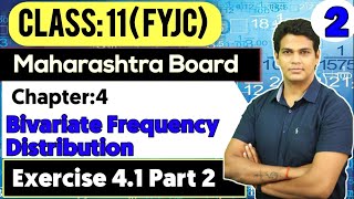 bivariate frequency distribution and chi square statistics class 11th  exercise 41 maths part 2 [upl. by Ylatfen]