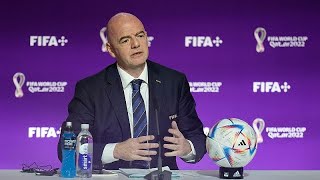 World Cup Infantino accuses Europe of double standard for criticising Qatar human rights [upl. by Faust]