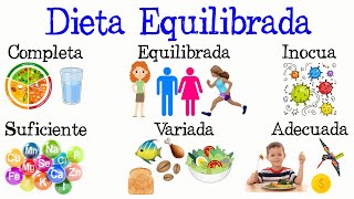 🍎¿Qué es una Dieta Equilibrada Y sus características🍉 Fácil y Rápido  BIOLOGÍA [upl. by Kcirred693]