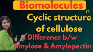 Cyclic Structure Of Cellulose  Difference Between Amylose And Amylopectin 😱😱🔥🔥 [upl. by Ericksen25]