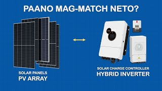 Paano MagMatch ng Solar Panel PV Array at SCC or Hybrid Inverter  Pro Level Tutorial [upl. by Honan61]