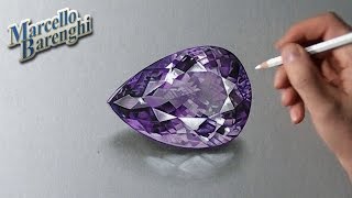 Drawing a realistic amethyst 😱 [upl. by Wolfson]