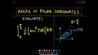 Finding Areas in Polar Coordinates [upl. by Vokay458]