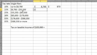 Using tax brackets to calculate tax [upl. by Warfore]