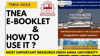 TNEA 2024EBOOKLET ReleaseMost Important Resource from Anna UniversityHow to Use Dineshprabhu [upl. by Aecila]