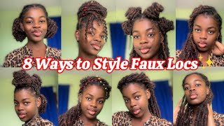 How to style your faux locs in 8 unique waysCute and Easy [upl. by Tremaine]