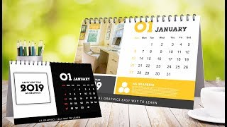 Desk Calendars Design in  CorelDraw x7 [upl. by Naeroled]