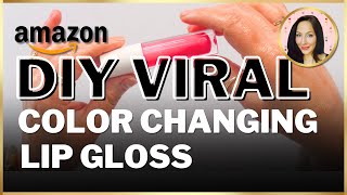 DIY VIRAL COLOR CHANGING LIP GLOSS  Super Easy [upl. by Berkie781]