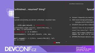 Using strace to troubleshoot issues  DevConfCZ 2021 [upl. by Enelak]