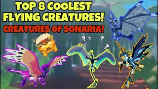 TOP 8 COOLESTBEST FLYING CREATURES Creatures of Sonaria [upl. by Lingwood]